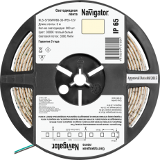 Лента светодиодная NLS-5730WW60-30-IP65-12V R5 30Вт 12В 3000К IP65 5м | 71700 | Navigator