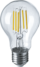 Лампа светодиодная LED 6Вт Е27 230В 4000К NLL-F-A60-6-230-4K-E27 грушевидная прозрачная | 61344 | Navigator
