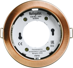 Светильник светодиодный ДВО NGX-R1-006-GX53 220В GX53 IP20 черненая медь | 71282 | Navigator