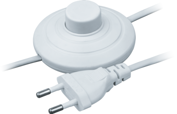 Шнур NPS-FS01-170-2x0.5-WH 1.7м с выкл. белый | 61600 | Navigator