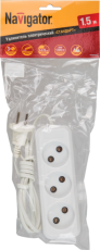 Удлинитель 71 450 NPE-S1-03-500-X-2x0.75 б/з 3 гн. ШВВП 5м |71450 |Navigator