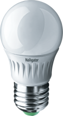 Лампа светодиодная LED 5Вт Е27 230В 2700К NLL-P-G45-5-230-2.7K-E27 шарик матовый | 94477 | Navigator
