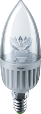 Лампа светодиодная LED 7Вт Е14 230В 2700К NLL-C37-7-230-2.7K-E14-CL свеча прозрачная | 71854 | Navigator