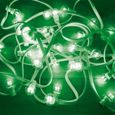 Гирлянда LED Galaxy Bulb String 10м, белый КАУЧУК, 30 ламп*6 LED ЗЕЛЕНЫЕ, влагостойкая IP65 | 331-304 | NEON-NIGHT