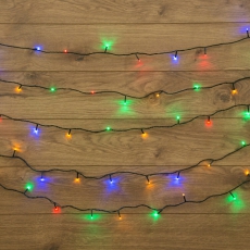Гирлянда «Твинкл-Лайт» 20 м, темно-зеленый ПВХ, 160 LED, цвет мультиколор | 303-119 | NEON-NIGHT