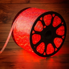 Дюралайт LED, постоянное свечение (2W) - красный Эконом 24 LED/м, бухта 100м | 121-122-4 | NEON-NIGHT