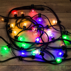 Гирлянда LED Galaxy Bulb String 10м, черный КАУЧУК, 30 ламп*6 LED МУЛЬТИ, влагостойкая IP65 | 331-329 | NEON-NIGHT