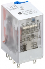 Реле интерфейсное ORM-1 4C 24В DC с LED и тест. кнопкой ONI | ORM-1-4C-DC24V-L-B | ONI