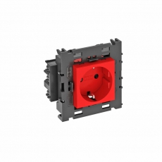 Розетка одинарная 0° Modul45connect с з/к, 250 В, 16A (красный) (STD-D0C8 SRO1) | 6120418 | OBO Bettermann