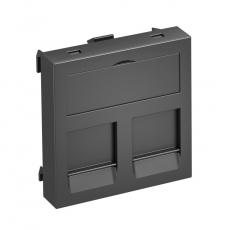 Корпус компьютерной розетки Modul45 тип A (прямой) 45x45 мм (черный) (DTG-2A SWGR1) | 6119204 | OBO Bettermann