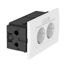 Укомплектованный розеточный блок AR45 (марк.,2xModul45,84x140x59 мм,белый) (SDE-RW D0RW2B) | 6119427 | OBO Bettermann