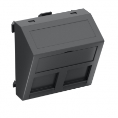 Корпус компьютерной розетки Modul45 тип EP (наклонный) 45x45 мм (черный) (DTS-2EP SWGR1) | 6119270 | OBO Bettermann
