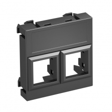 Корпус компьютерной розетки Modul45 тип LE (прямой) 45x45 мм (черный) (DTG-02LE SWGR1) | 6119306 | OBO Bettermann