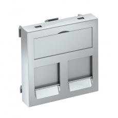 Корпус компьютерной розетки Modul45 тип B (прямой) 45x45 мм (серебристый) (DTG-2B AL1) | 6119212 | OBO Bettermann