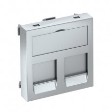 Корпус компьютерной розетки Modul45 тип EP (прямой) 45x45 мм (серебристый) (DTG-2EP AL1) | 6119236 | OBO Bettermann