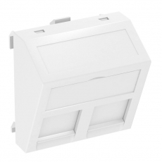 Корпус компьютерной розетки Modul45 тип OBO (наклонный) 45x45 мм (белый) (DTS-2RM RW1) | 6119298 | OBO Bettermann
