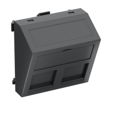 Корпус компьютерной розетки Modul45 тип B (наклонный) 45x45 мм (черный) (DTS-2B SWGR1) | 6119246 | OBO Bettermann
