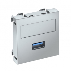 Мультимедийная рамка USB 3.0 A Modul45 (серебристый) (MTG-U3A S AL1) | 6104880 | OBO Bettermann