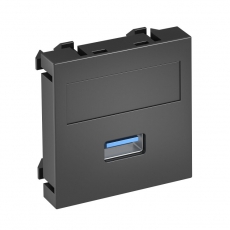 Мультимедийная рамка USB 3.0 A Modul45 (черный) (MTG-U3A S SWGR1) | 6104877 | OBO Bettermann