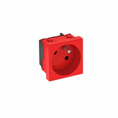 Розетка одинарная 33° франц. стандарт, 250 В, 16A (красный) (STD-F3 SRO1) | 6120228 | OBO Bettermann