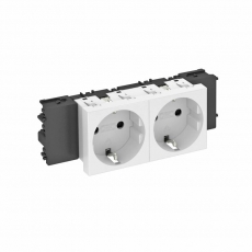 Розетка двойная 0° Modul45connect с з/к, 250 В, 16A (белый) (STD-D0C RW2) | 6120362 | OBO Bettermann
