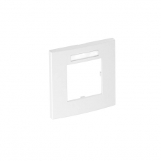 Рамка одинарная Modul45 (с полем д/маркировки,вертик.,84x84 мм,белый) (AR45-BSF1 RW) | 6119338 | OBO Bettermann