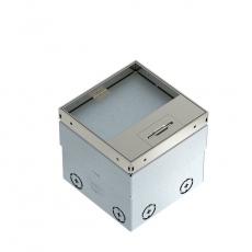 Лючок UDHOME2 пустой на 2 модуля ЭУИ 45х45мм и 2RJ45 (с выемкой 15мм) 140х140х110мм (нерж. сталь). Тип: UDHOME2 GV15 | 7368340 | OBO Bettermann