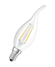 Лампа светодиодная филаментная LED STAR Classic BA 5W, прозрачная колба, Е14 LSCLBA60 CL 5W/827 230VFILE1410X1RU | 4058075212336 | Osram