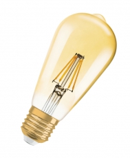 Лампа светодиодная LED, филаментная, золотистая, Vintage 1906 LED CL Edison FIL GOLD 37 non-dim 4W/825 E27 | 4052899962095 | Osram