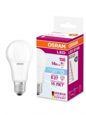 Лампа светодиодная LED STAR Classic A 13W, матовая колба, Е27 LEDSCLA150 13W/840 230VFR E2710X1RU | 4058075057043 | Osram