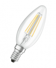 Лампа светодиодная филаментная LED STAR Classic B 6W, прозрачная колба, Е14 LEDSCLB75 6W/840 230V FIL E1410X1RU | 4058075217836 | Osram