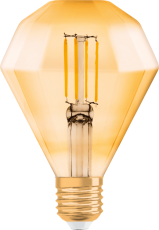 Лампа светодиодная филаментная Vintage 1906 LED CL DIAMOND FIL GOLD 40 non-dim 4, 5W/825 E27 | 4058075091955 | Osram