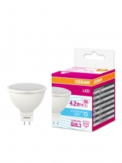 Лампа светодиодная LS MR16 3536 4.2W/840 (=35W) 12V GU5.3 350lm 36° 15000h | 4058075160897 | Osram