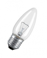 Лампа накаливания ЛОН «свеча» d35мм E27 40Вт 230В прозрачная CLAS B CL 40W 230V E27 FS1 | 4008321788580 | Osram