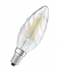 Лампа светодиодная филаментная LED STAR Classic BW 4W, прозрачная колба, Е14 LEDSCLBW40 4W/827 230V FIL E14 FS1 | 4058075055391 | Osram