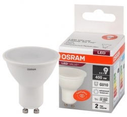 Лампа светодиодная LED Value PAR16 5W/840 230V GU10 10X1 | 4058075581364 | OSRAM