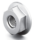 Гайка М6 DIN 6923 со стопорным буртиком, класс прочности 8, нерж. А2 | ГМСБ-6.8-DIN-НА2 | OSTEC
