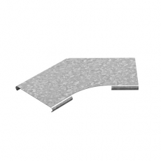 Крышка к углу плоскому плавному универсальному 45 град. к лотку 500, толщ. 1,0 мм, гор. цинк | КУПТРП45-500-1,0-R100-ГЦ | Ostec
