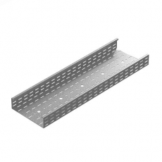 Лоток перфорированный промышленный 400х85х3000 (2,0 мм) | ПЛК(П)-400х85 (2 мм) | Ostec