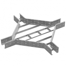 Крестообразный разветвитель для лестничного лотка ЛКР 400х110, толщ. 2,0 мм, гор. цинк | ХЛЛКР-400х110-2,0-ГЦ | Ostec