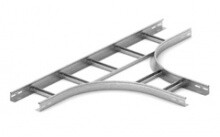 Тройник для лестничного лотка НЛО 500х100х3000, толщ. 1,5 мм, Сендзимир цинк | ТЛНЛО-500х100-1,5-R330-СЦ | Ostec
