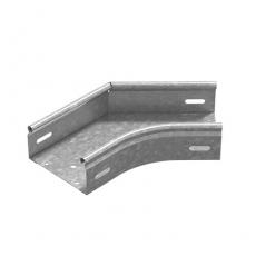 Угол плоский плавный универсальный 45 град. к лотку 400х200, толщ. 1,0 мм, гор. цинк | УПТРП45-400х200-1,0-R100-ГЦ | Ostec