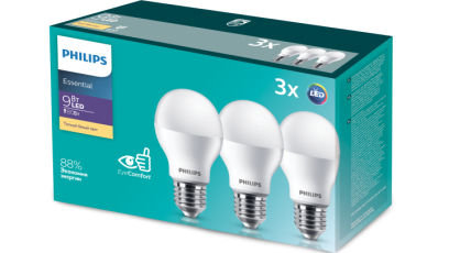 Лампа светодиодная Промопак ESS LEDBulb 11W E27 4000K 3шт. | 929002299747 | Philips
