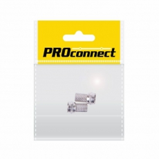 Разъем антенный на кабель, штекер F для кабеля RG-6, (2шт.) (пакет) PROconnect | 05-4003-6-8 | PROconnect
