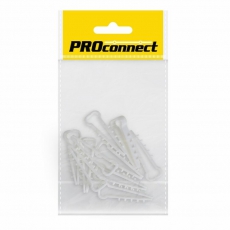 Дюбель-хомут 5-10 белый, прямоугольный (10 шт.) PROCONNECT | 07-4611-9 | PROconnect