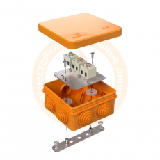 Коробка огнестойкая для о/п 40-0210-FR2.5-4-П Е15-Е120 с термо/предохранителем 80х80х40 | 40-0210-FR2.5-4-П | Промрукав