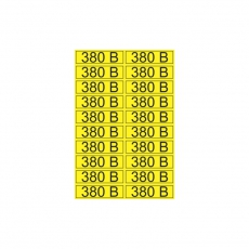 Наклейка знак электробезопасности «380 В» 15х50 мм (20шт на листе) | 56-0008-1 | REXANT