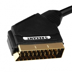 Шнур SCART - SCART (21 Pin), длина 3 мeтра (GOLD) | 17-1125 | REXANT