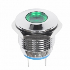 Индикатор металл ?16 220В подсв/зеленая LED | 36-4833 | REXANT