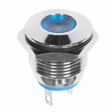 Индикатор металл ?16 12В подсв/синяя LED | 36-4811 | REXANT